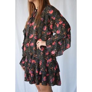 FLORAL RUFFLE DRESS